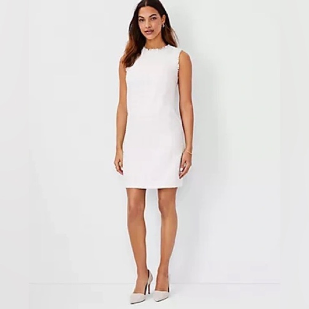 Ann Taylor brand new tweed white dress